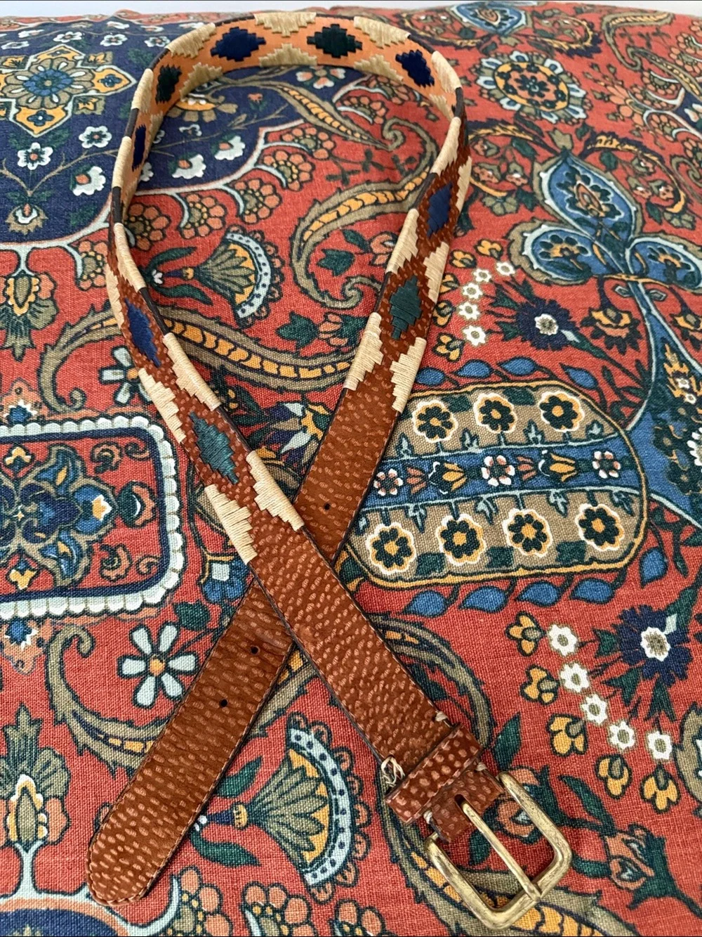 Men’s traditional Argentinian Polo / Gaucho belt w/ embroidery features
